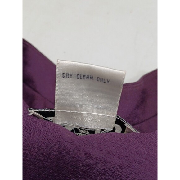 Vtg KB Stella Louise Long Duster Jacket Womens Purple Plum Beads Gold Thread 24W - Picture 12 of 12